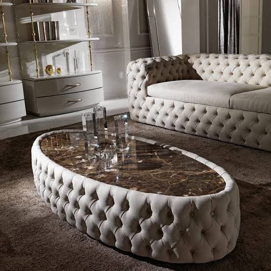 Konferenční stolek Marble Oval