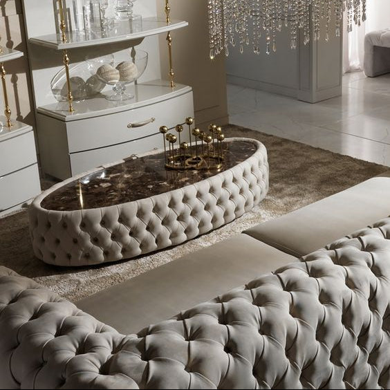 Konferenční stolek Marble Oval