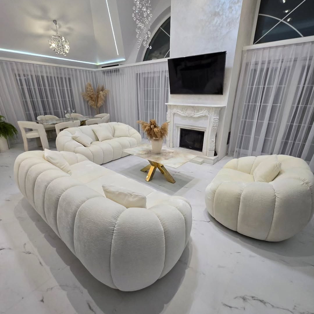 Sedačka Bubble 4–3–1 a Konferenční stůl 130 × 70 cm 