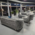 Luxusní sedací souprava CHESTERFIELD GREY – set 3+3+1